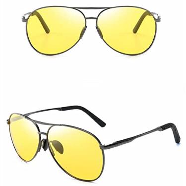 Imagem de Óculos de sol polarizados com armação de metal, óculos de sol masculinos que mudam de cor, piloto masculino, visão noturna, condução, 4,A