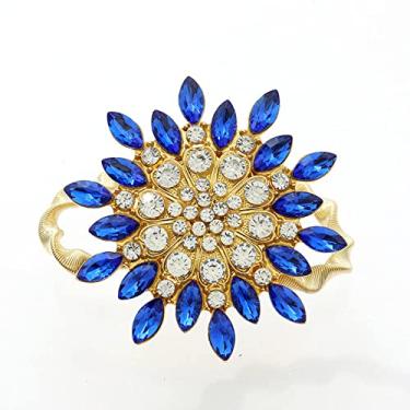 Imagem de Fivela Magnética para Cortinas Cortinas Cinta de Amarração Acessórios para Decoração de Janelas para Casa 2 PCS, Ouro Azul Royal