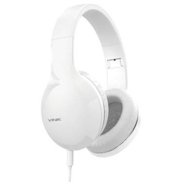 Imagem de Fone Headset Go Tune Branco Com Microfone Cabo 1.2M Plug P2