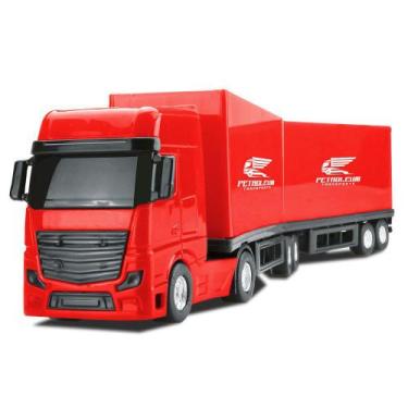 Caminhão Carreta Scania Baú Coca Cola 5 Eixos Brinquedo Madeira