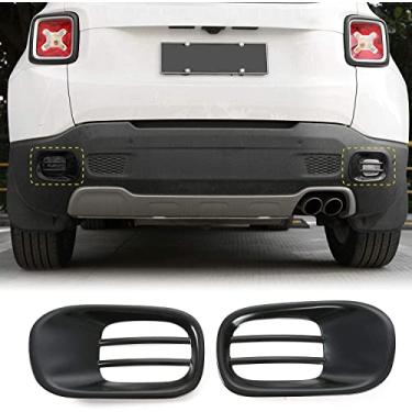 Imagem de JeCar Capa de acabamento da moldura da luz de neblina traseira traseira para Jeep Renegade 2015-2018 2015-2018