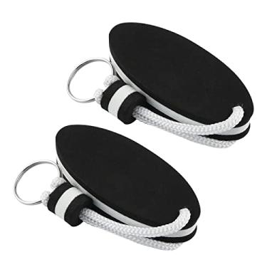 Imagem de DGHAOP 2 peças de chaveiro flutuante brilha em preto escuro água flutuante chaveiro chaveiro, chaveiros de barco para pesca, vela, surf, natação, esportes aquáticos