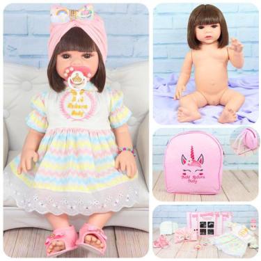 Boneca Bebê Reborn Silicone Larinha Olhos Castanhos - Store Doll - Bonecas  - Magazine Luiza