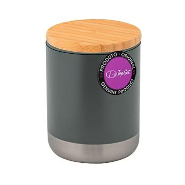 Imagem de Copo Térmico em Inox e Tampa de Bambu 370 ml Warm TopGet (Cinza)