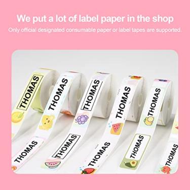 Imagem de DOYING Máquina de fazer etiquetas D110 Mini impressora de etiquetas térmica de bolso com 4 rolos de etiquetas Tudo em um BT Connect Prince Tag DIY Date Journal Study Sticker Sticker Machine