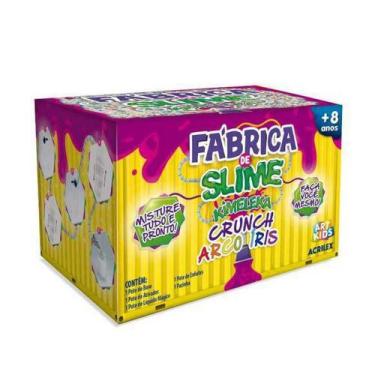 Receita Slime arco-iris fuffly