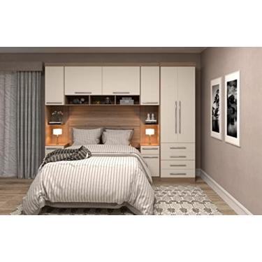 Imagem de Guarda Roupa Dormitório Modulado Master Casal 1,58 m Queen - Avelã Rústico e Areia - Luciane M01