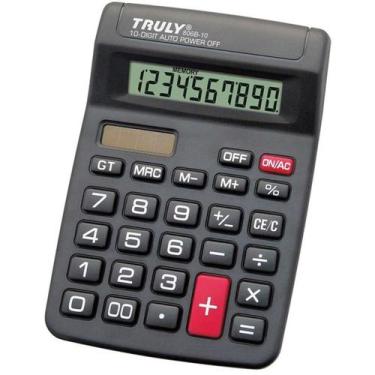 Imagem de Calculadora De Mesa Trully 10Dig.Preta Mod.806B-10 - Procalc