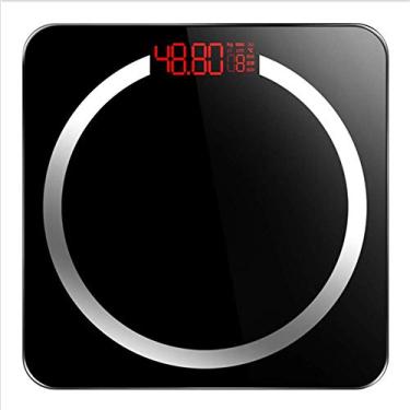 Imagem de balança de pesagem eletrônica, balanças de banheiro de vigilantes de peso, balança digital ultrafina de alta precisão, com cabo de carregamento USB, rosa