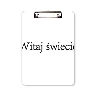 Imagem de Hello World Prancheta de Prancheta Polonesa para Escrita A4