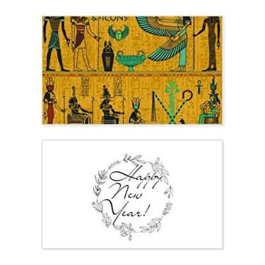 Imagem de Ancient Egypt Pharaoh Art Pattern New Year Festival Greeting Card Bless Message Gift