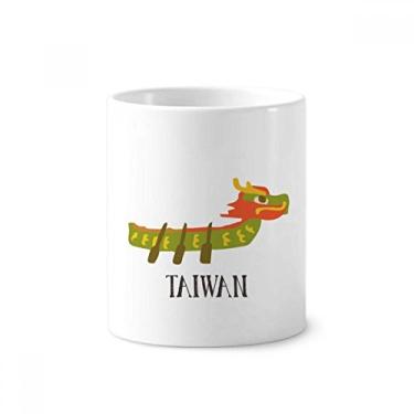 Imagem de China Dragon Boat Match Viagem Taiwan Escova de dentes Suporte Caneca Cerâmica Suporte Lápis Copo