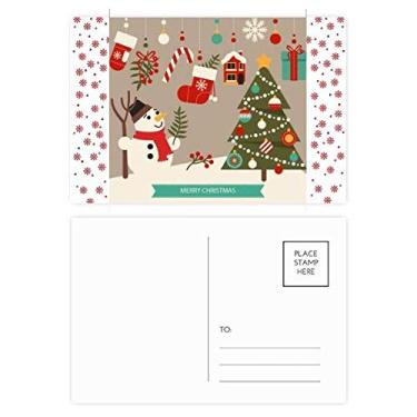 Imagem de Luvas de árvore de boneco de neve de Natal, Natal, Natal, celebração, cartão postal Blessing, cartão de correio