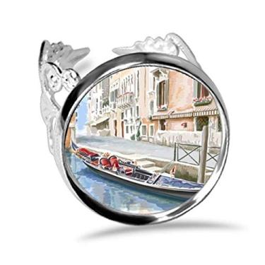 Imagem de DIYthinker Anel de noivado com estampa nacional da Itália Venice Landmark ajustável