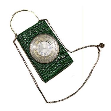 Imagem de Real Working Relógio de verdade Bolsa de ombro feminina Bolsa de mão, Verde