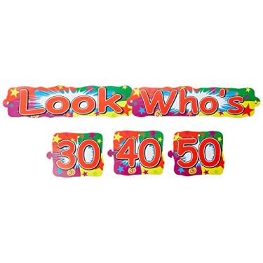 Imagem de Beistle Serpentina 55462 Look Who's 30/40/50, 13,5 cm x 76,2 cm