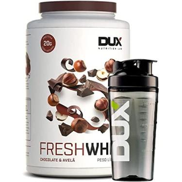Imagem de FRESH WHEY 900G - CHOCOLATE BELGA E AVELA + COQUETELEIRA DUX