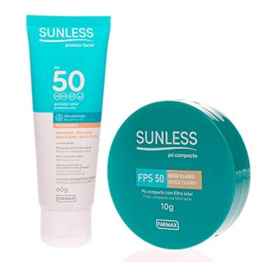 Imagem de SUNLESS PÓ COMPACTO CLARO + PROTETOR SOLAR FACIAL
