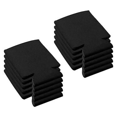 Imagem de predolo 10 peças de mangas vazias para refrigeradores de lata de cerveja, mangas de refrigerador de lata de cerveja com isolamento macio, mangas de lata de neoprene para refrigerantes, garrafas de água de cerveja, branco para casamentos, preto