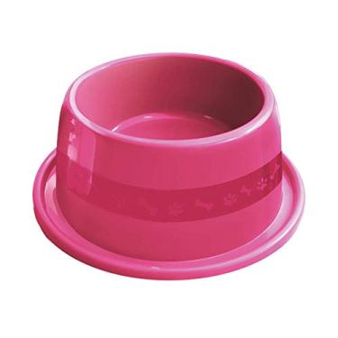 Imagem de Comedouro Plástica Anti-Formiga N.3, 1000ml Rosa Furacão Pet para Cães