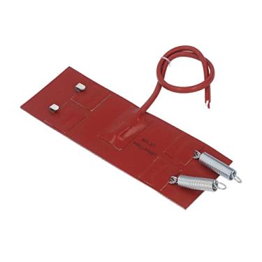 Imagem de Almofada do aquecedor, almofada do aquecedor de silicone do óleo do motor, retardante de chamas, à prova d'água, panela de óleo, almofada do aquecedor 50W, para controle de temperatura do motor normalmente fechado DC12V