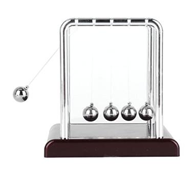 Imagem de Clássico Berço De Newton Balanço Bola Mesa Brinquedo Pêndulo Bola De Aço Inoxidável, Presente Alívio Do Estresse Mesa De Escritório Gadgets Física Ciência Decorações Para Casa