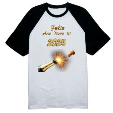 Imagem de Camiseta Raglan Ano Novo Estouro Champagne - Alearts