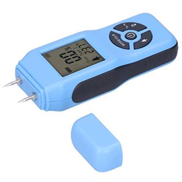Imagem de Medidor de umidade de madeira, sensor de umidade digital tipo pino com visor LCD retroiluminado, detector portátil de vazamento de água para madeira, lenha, tijolo, drywall, papel, piso, gesso(Azul)