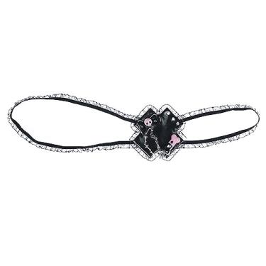 Imagem de NUEAYMS Máscara gótica cruzada para olhos estilo Lolitas Dark Lolitas, máscara cruzada adiciona mistério e exclusividade ao seu visual para festa