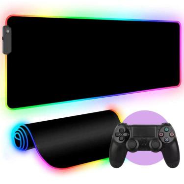 Imagem de Mouse Pad Gamer RGB com Led 80x30cm + CONTROLE COMPATÍVEL PS4/PC