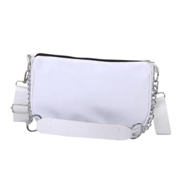 Imagem de USHOBE 1 Unidade bolsa de axila bolsa de mão para mulheres bolsa feminina Bolsa de ombro bolsas bolsa mensageiro bolsa de fecho de zíper a corrente carteira baguete Senhorita branco