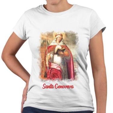 Imagem de Camiseta Baby Look Santa Genoveva Religiosa Igreja - Web Print Estampa