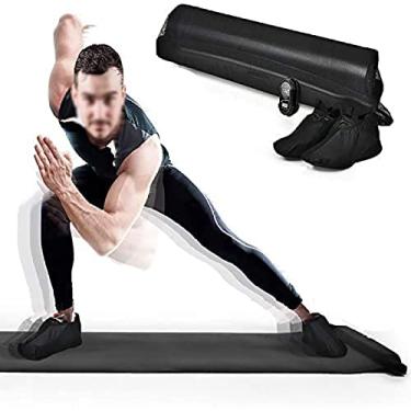Imagem de Prancha deslizante com botas, prancha deslizante de exercícios de equilíbrio para treino de hóquei, patinação no gelo, tênis, corrida e esqui, treinamento físico esportivo