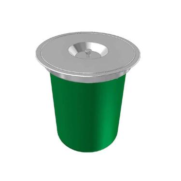 Imagem de Lixeira de Sobrepor Franke Redonda 12 Litros Aço Inox Escovado 