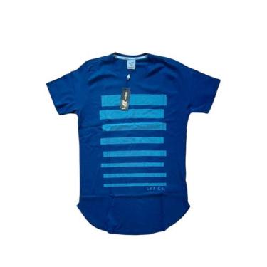 Imagem de Camiseta Long Line Azul Com Estampa - Tam. M - Laf