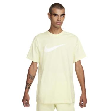 Imagem de Nike Camiseta masculina lisa Swoosh, Amarelo luminoso, M