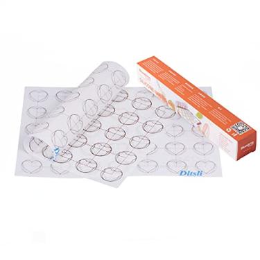 Imagem de 2 peças de tapete de silicone para macarons, forro de tapete de 15,3" x 11" com molde de macaron de 35 círculos, tapete de superfície antiaderente reutilizável, Branco, 2pcs mats, 1