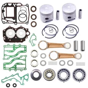 Imagem de OVERSEE Kit de reconstrução de virabrequim e cabeça elétrica 6B4 para motor de popa Yamaha 2T E 9.9 15HP 2 Cyl E15DMH