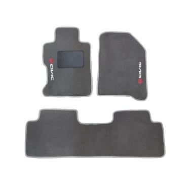 Imagem de Kit tapete carpete honda civic modelos 2007 até 2011 cinza