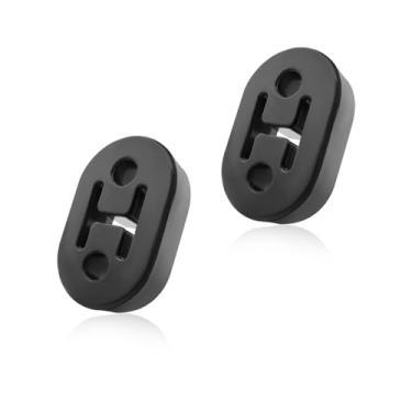 Imagem de Sylvil 2 peças de cabide de escapamento de borracha para carro, suporte de mufla de escape isolador com 2 furos de 12 mm (0,47"), suporte de bucha de silenciador de alta densidade, acessórios