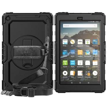 Imagem de Capa para tablet Kindle Fire HD 8plus 8.0 Fire HD 10 10.1 Kids Safe Silicon PC híbrida à prova de choque (Fire HD 8plus 8.0, BDBF-1)