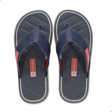 Imagem de Chinelo Cartago de dedo Málaga Sport Bege/Azul/Vermelho