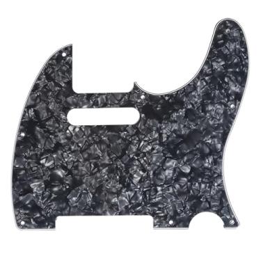 Imagem de Musiclily 8 Furos Escudo Tele Pickguard para Guitarra Fender EUA/Mexicana Made Telecaster Standard Estilo Moderno, 4 Camadas Preto Perolado