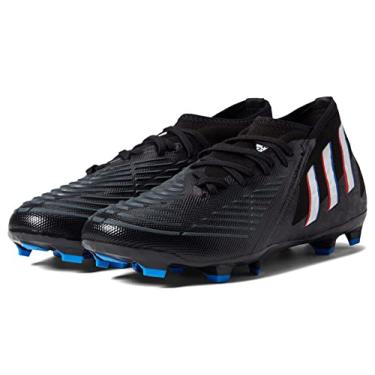 Imagem de adidas Sapato de futebol unissex Edge.2 Firm Ground, Núcleo preto/branco/vermelho vívido, 11.5