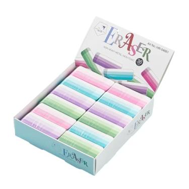 Imagem de 10 peças Creative Stripe Slant Eraser Stripe Design Gradient Color Eraser-HR-04661