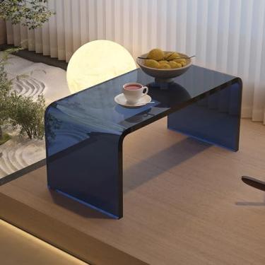 Imagem de Mesa C de acrílico, mesa lateral transparente multiuso para laptop, mesa de canto em forma de C, mesa de sofá, mesa de centro para quarto, sala de estar e banheiro
