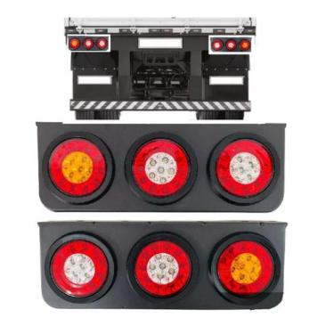 Imagem de Par Lanternas Traseira 45cm 24V Moderna Seta Carreta Cavalo Caminhão U