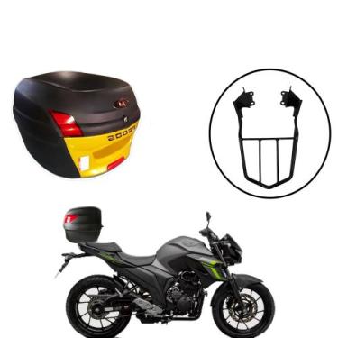 Imagem de Baú Bauleto 34 Litros Awa Pross + Bagageiro Fz25 18 - 23, Dourado