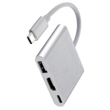 Imagem de Adaptador Conversor Usb 3.1 Tipo C 3.0 X Hdmi Usb 3 Em 1 - Outras