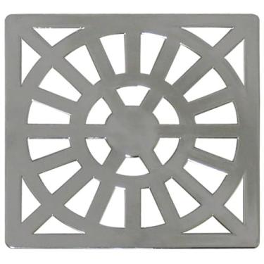 Imagem de Kit com 10 Grelha Quadrada 9,3 x 9,3cm em ABS com Canto Vazado Cinza
